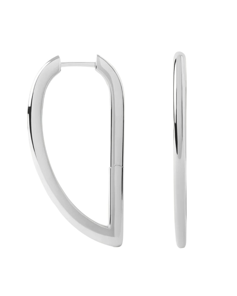 PDPAOLA Strieborné dizajnové náušnice Vento Hoops AR02-G31-U