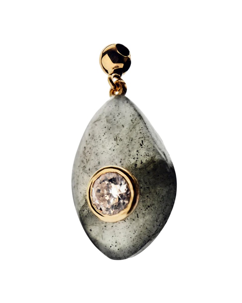 PDPAOLA Pozlátený prívesok s labradoritom a zirkónom CH01-252-U