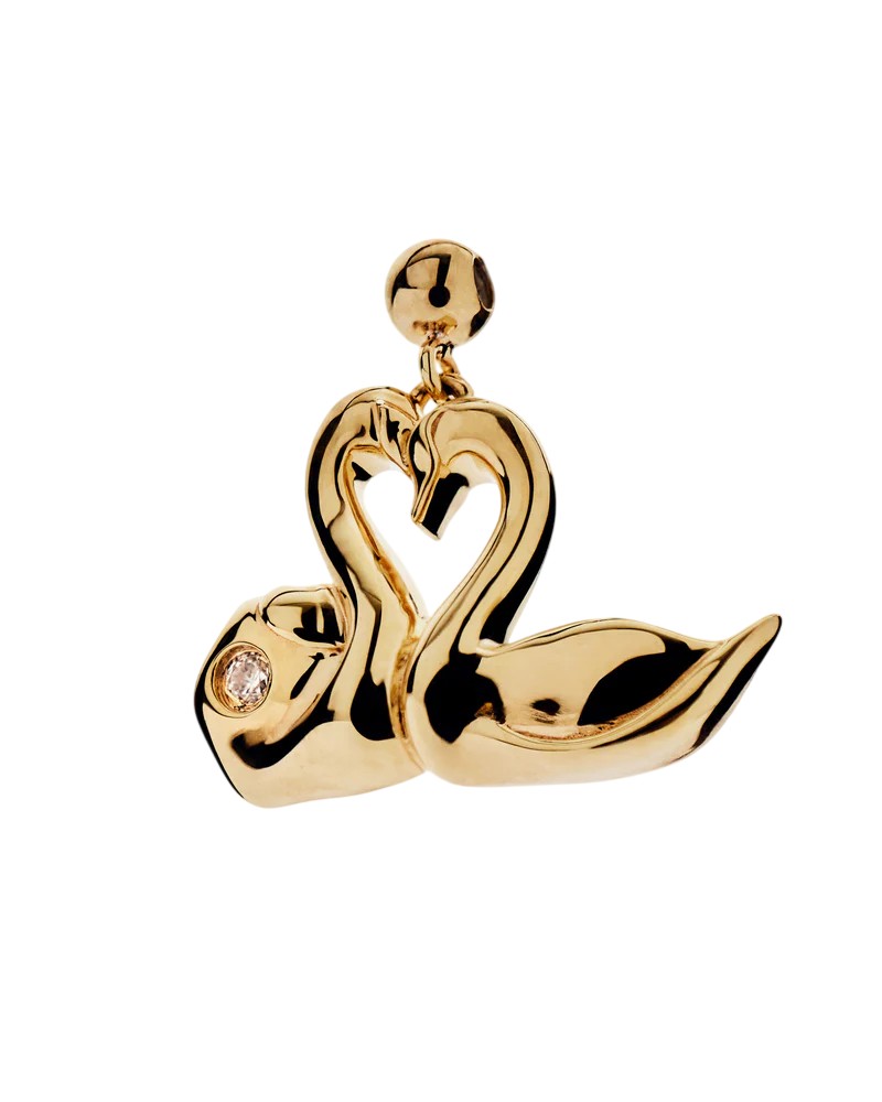 PDPAOLA Pozlátený prívesok so zirkónom Labute CH01-310-U