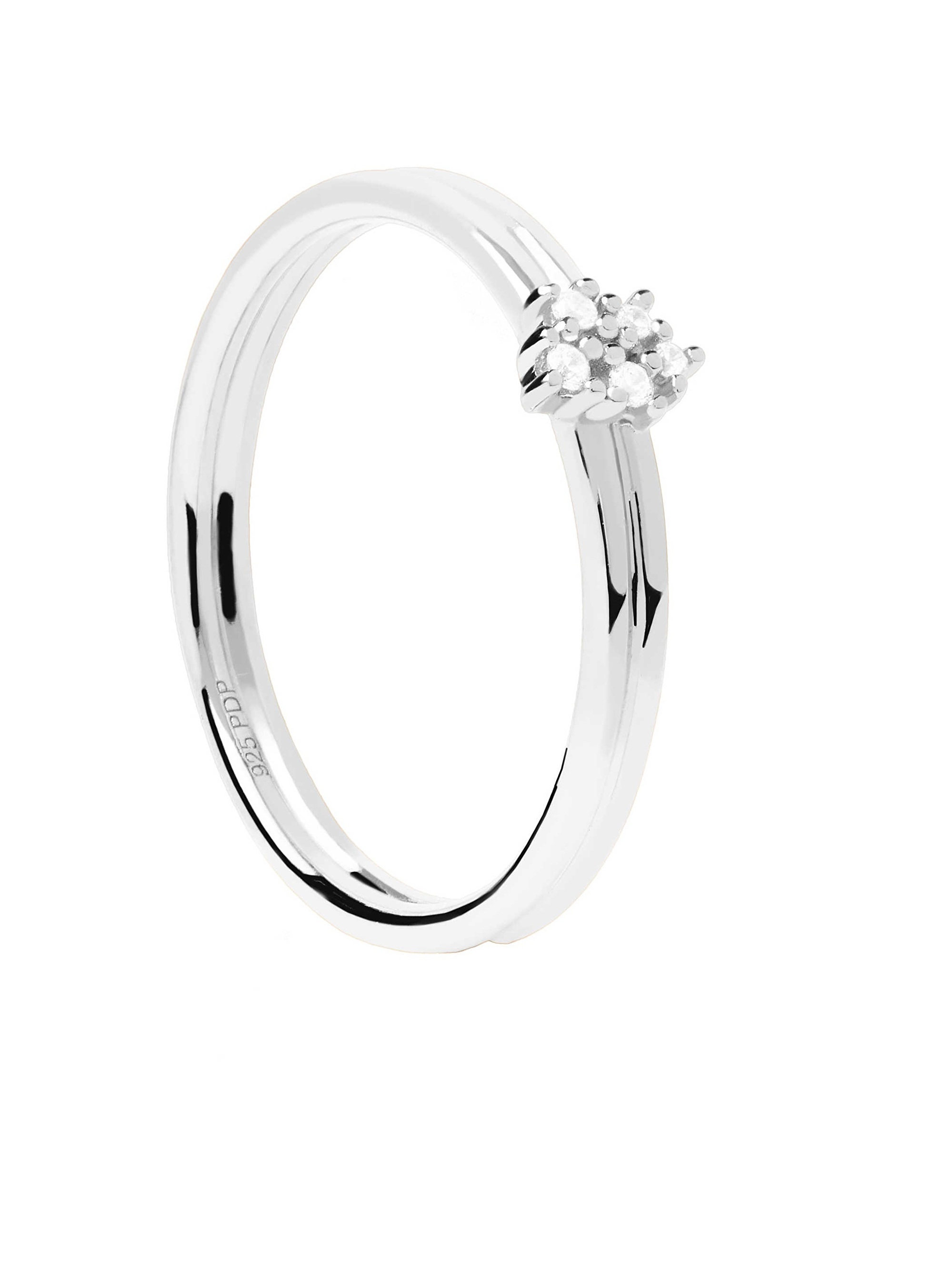 PDPAOLA Půvabný stříbrný prsten se zirkony NOVA Silver AN02-615 56 mm