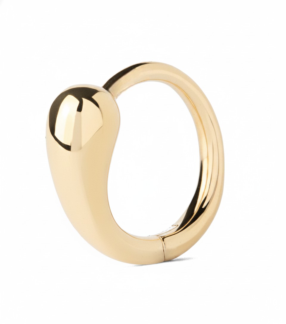 PDPAOLA Single pozlacená kruhová náušnice Loop Hoop Essentials PG01-325-U