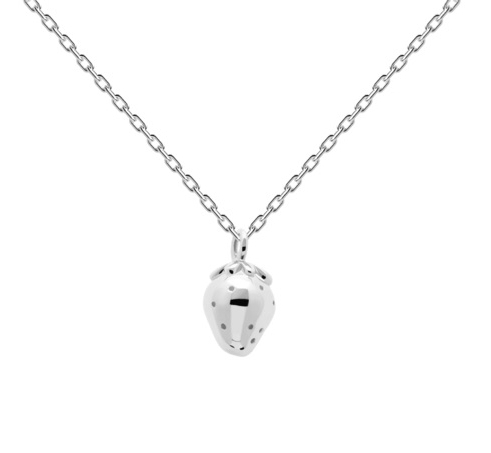 PDPAOLA Strieborný náhrdelník pre matku i dcéru Jahoda LA frais Silver CO02-190-U (retiazka, prívesok)