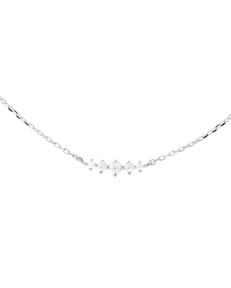 PDPAOLA Strieborný náhrdelník so zirkónmi Estela CO02-B61-U