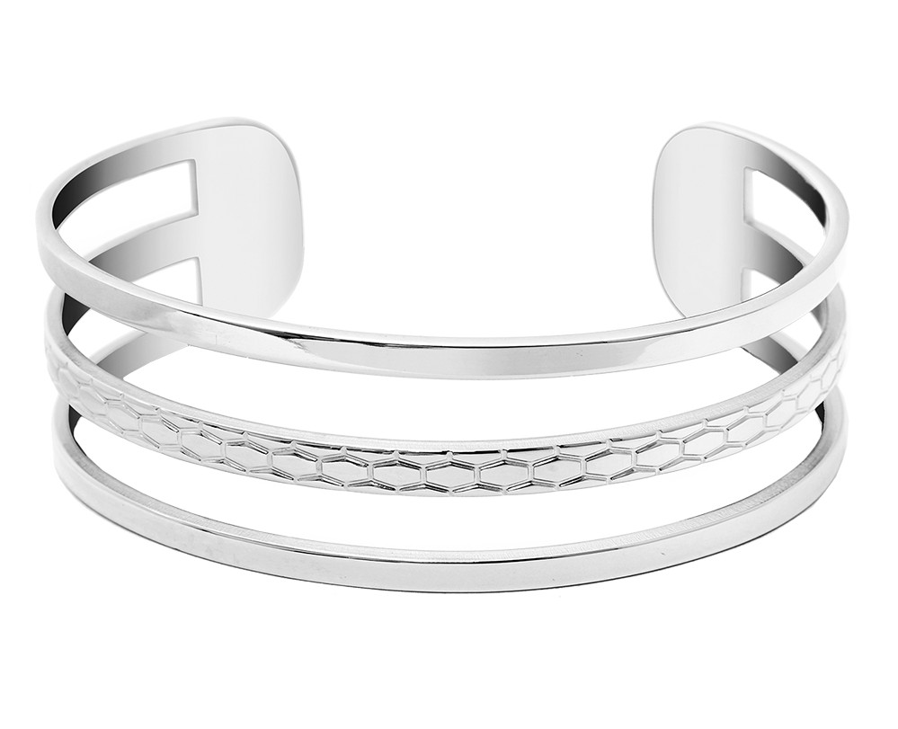 Pierre Lannier Bracciale minimalista in acciaio Ariane BJ07A1101