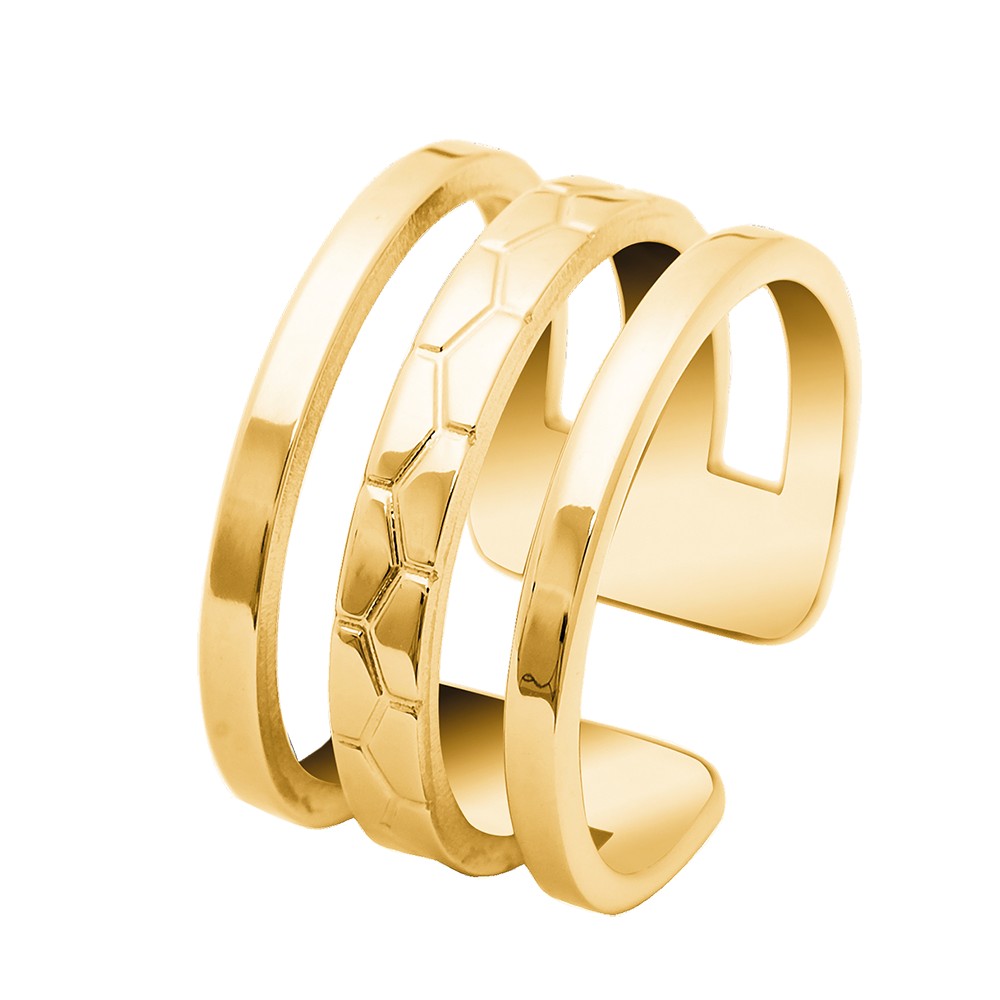 Pierre Lannier Minimalistický pozlacený prsten Ariane BJ07A320 56 mm