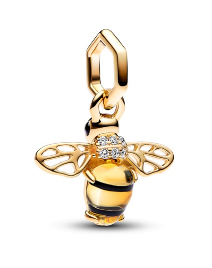 Levně Pandora Krásný pozlacený přívěsek Včela Shine 762672C01
