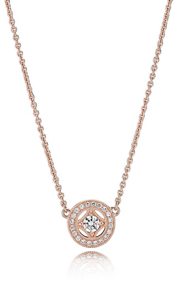 Levně Pandora Luxusní bronzový náhrdelník 380523CZ-45