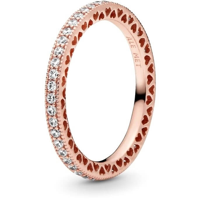 Pandora Luxusní bronzový prsten 180963CZ 52 mm