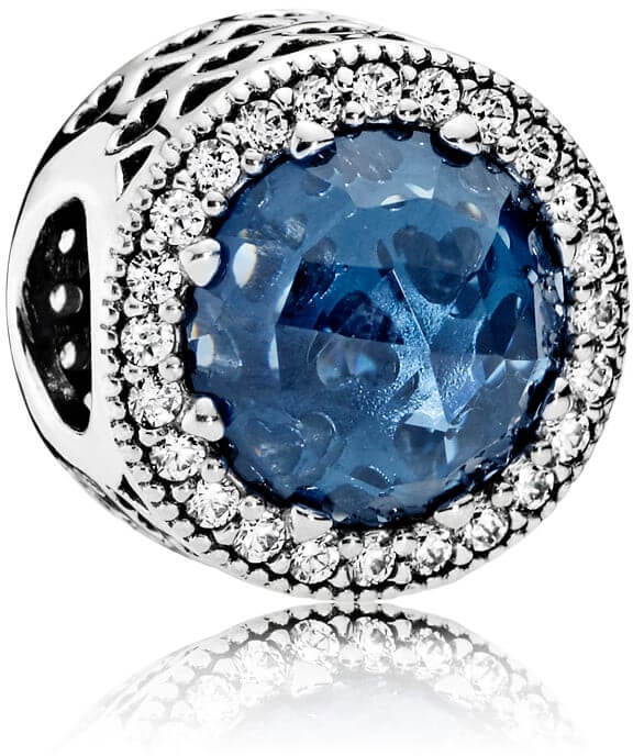 Levně Pandora Luxusní korálek s tmavě modrým krystalem Moments 791725NMB