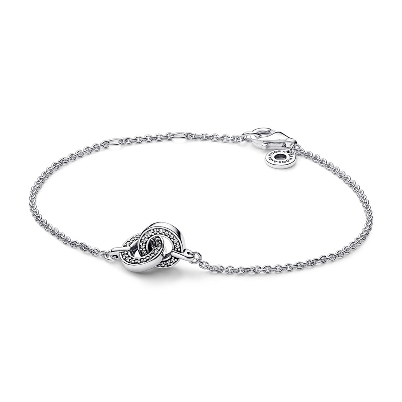 Pandora Gyönyörű ezüst karkötő Signature 592742C01 18 cm
