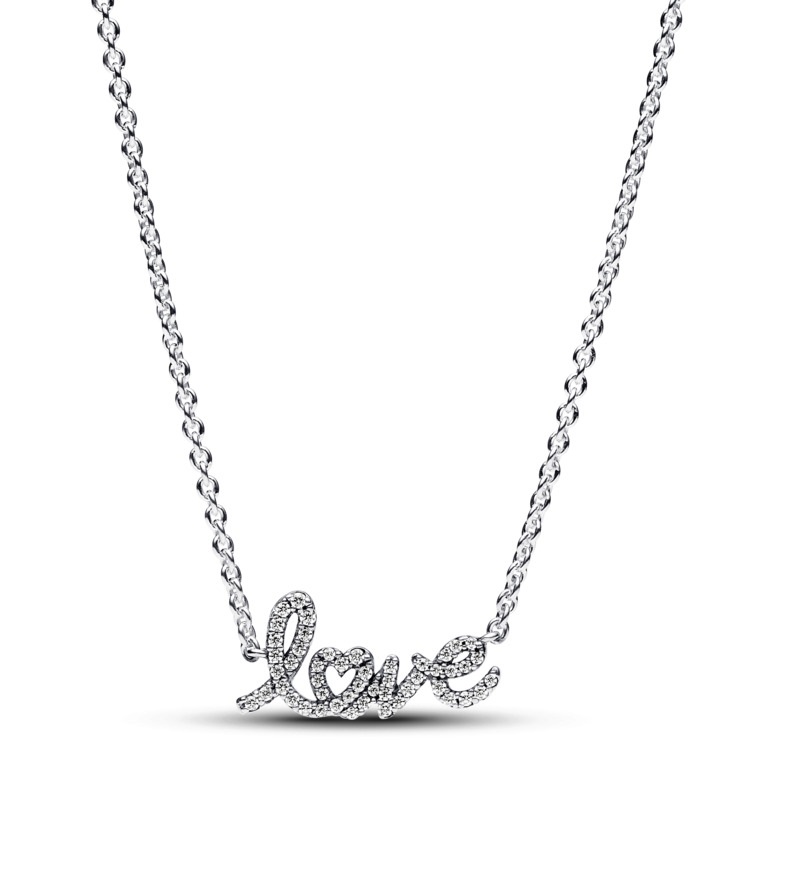 Levně Pandora Originální stříbrný náhrdelník Love Moments 393076C01-45