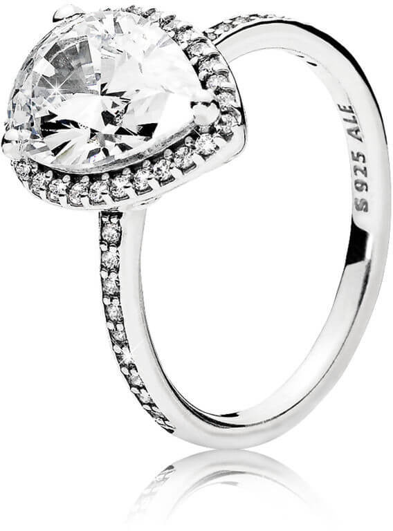 Pandora Oslnivý stříbrný prsten 196251CZ 58 mm