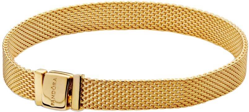 Pandora Bracciale in maglia mesh placcato in oro Reflexions 568666C00 20 cm