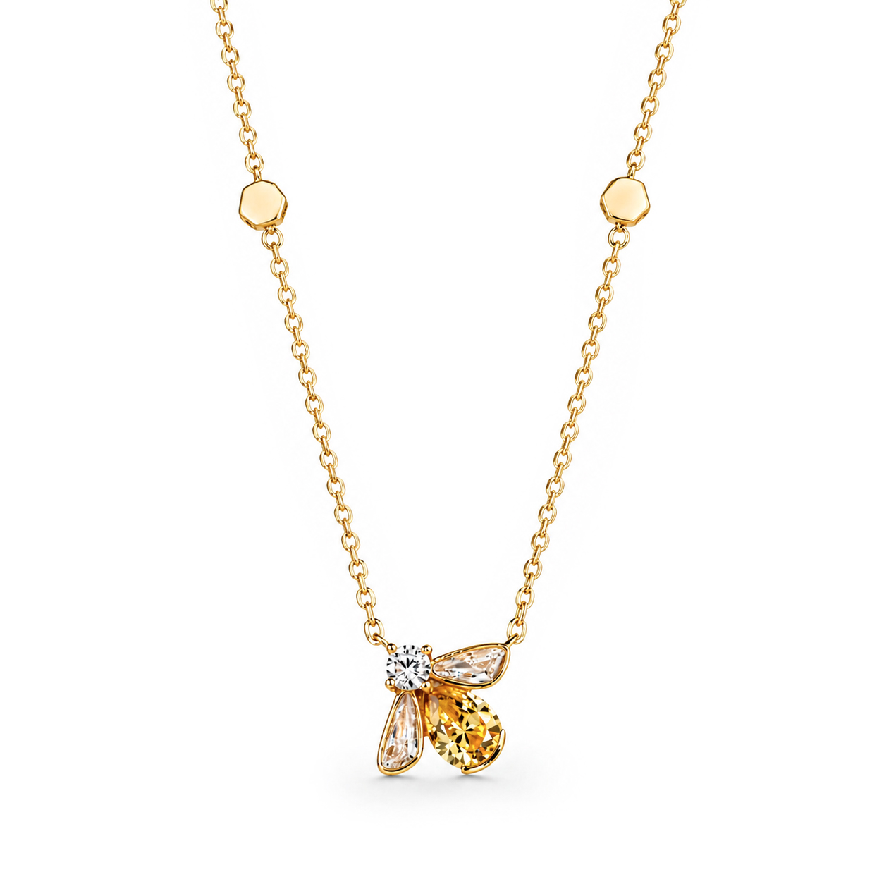 Pandora Pozlacený náhrdelník Včelka Shine Timeless 364560C01