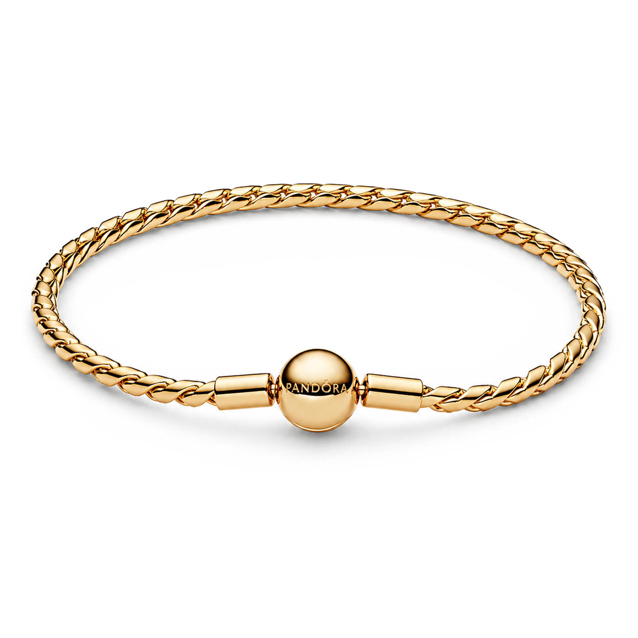Pandora Pozlacený náramek na přívěsky Shine Moments 564028C00 19 cm