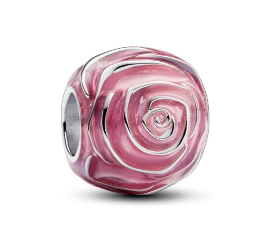 Pandora Pôvabná korálka Rozkvitnutá ružová ruža 793212C01