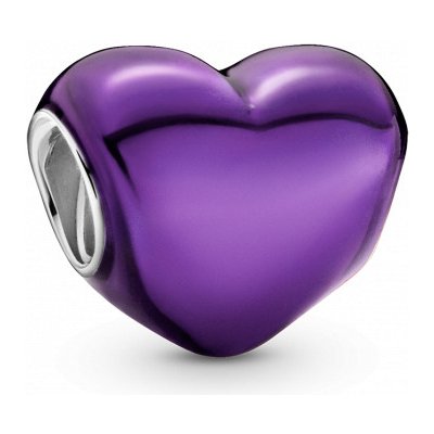 Pandora Romantický korálek Fialové srdce 799291C01