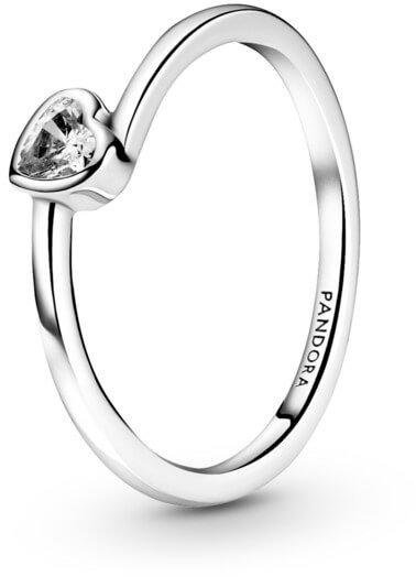 Pandora Romantický strieborný prsteň so srdiečkom People 199267C02 58 mm