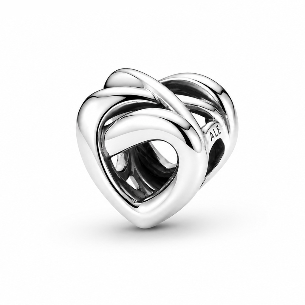 Pandora Stříbrný korálek Propletené srdce 798081