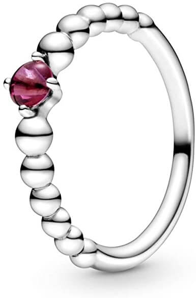 Pandora Stříbrný prsten pro ženy narozené v červenci 198867C02 58 mm
