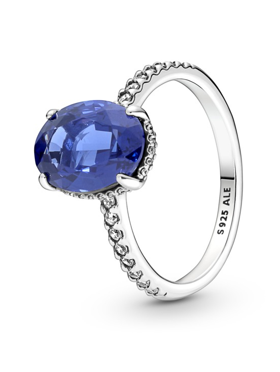 Pandora Stříbrný zásnubní prsten ve stylu vévodkyně Kate Timeless 190056C01 50 mm
