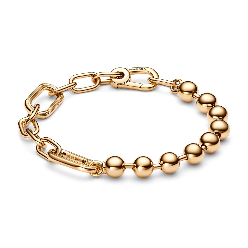 Pandora Fashion pozlacený náramek na přívěsky Shine Me 562793C00 17 cm