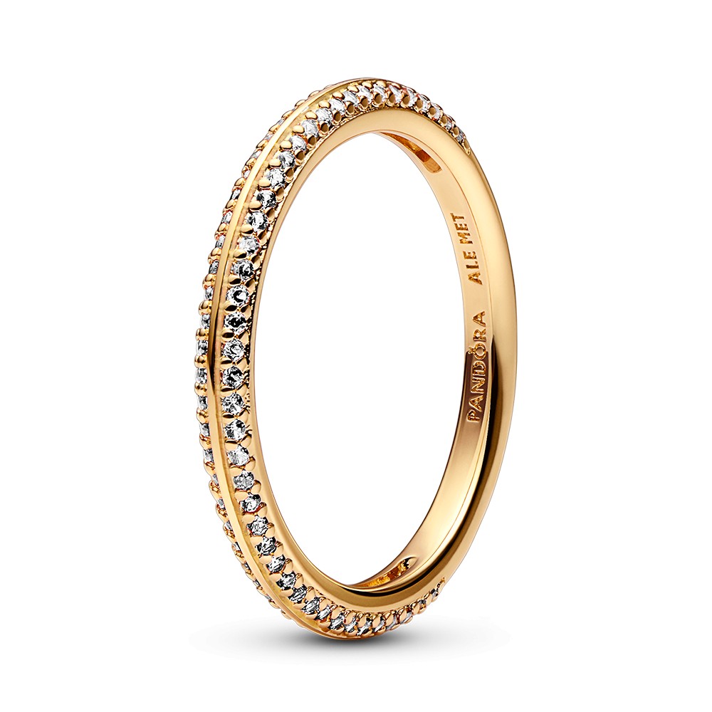 Pandora Třpytivý pozlacený prsten Shine Me 169679C01 50 mm