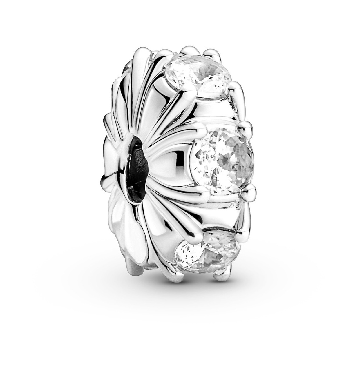 Pandora Csillogó ezüst klipsz cirkónium kövekkel Moments 790046C01