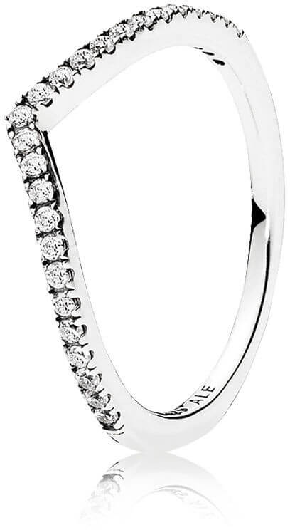 Pandora Třpytivý stříbrný prsten 196316CZ 52 mm