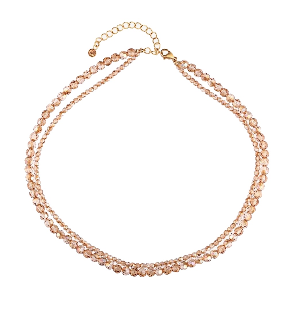 Preciosa Dvojitý náhrdelník s krištáľmi Preciosa Honeymoon 7540Y15