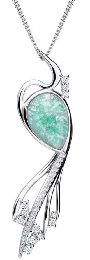 Preciosa Elegantní náhrdelník Ines Matrix Tyrkys 6109 24 (řetízek, přívěsek)