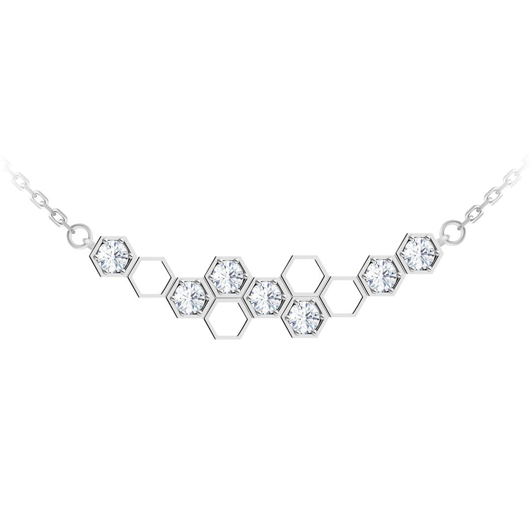 Preciosa Jemný stříbrný náhrdelník Lumina 5298 00