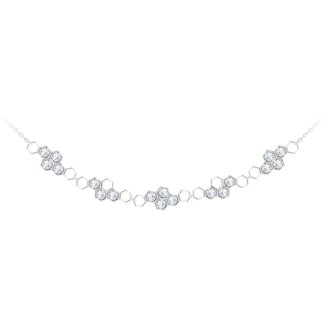 Preciosa Jemný strieborný náhrdelník Lumina 5300 00