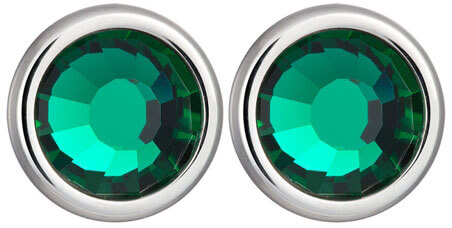 Preciosa -  Náušnice Carlyn s krystalem Emerald 7235 66