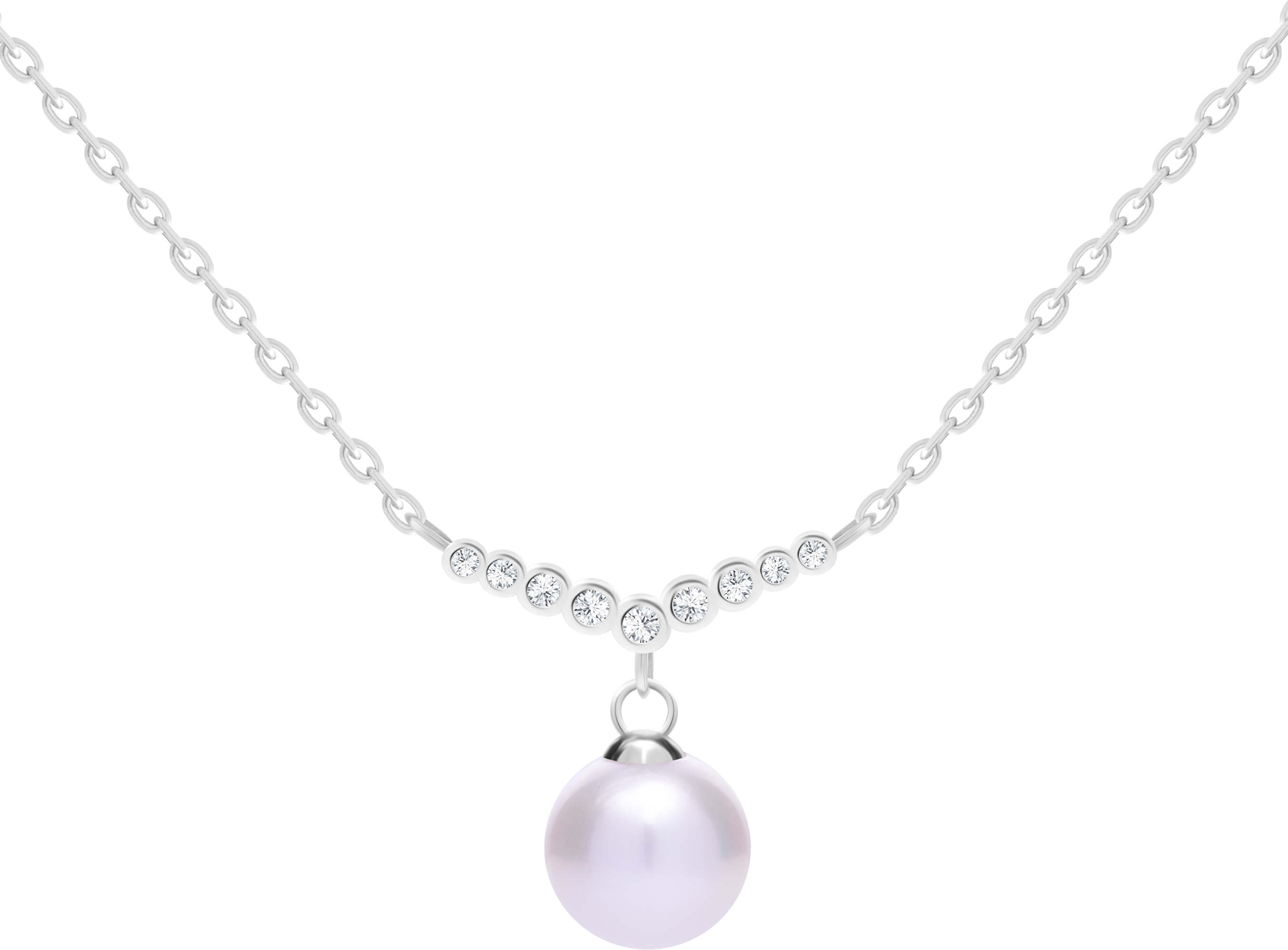 Preciosa Něžný stříbrný náhrdelník s pravou perlou Samoa 5308 00