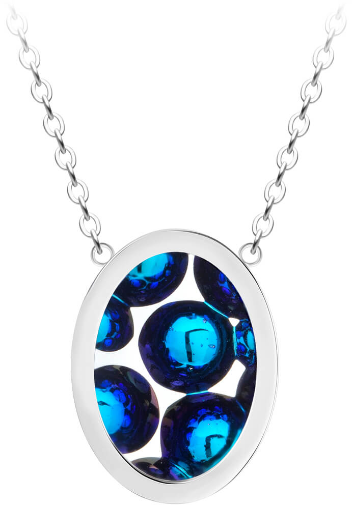 Preciosa Oceľový náhrdelník s trblietavým príveskom Idared 7361 46