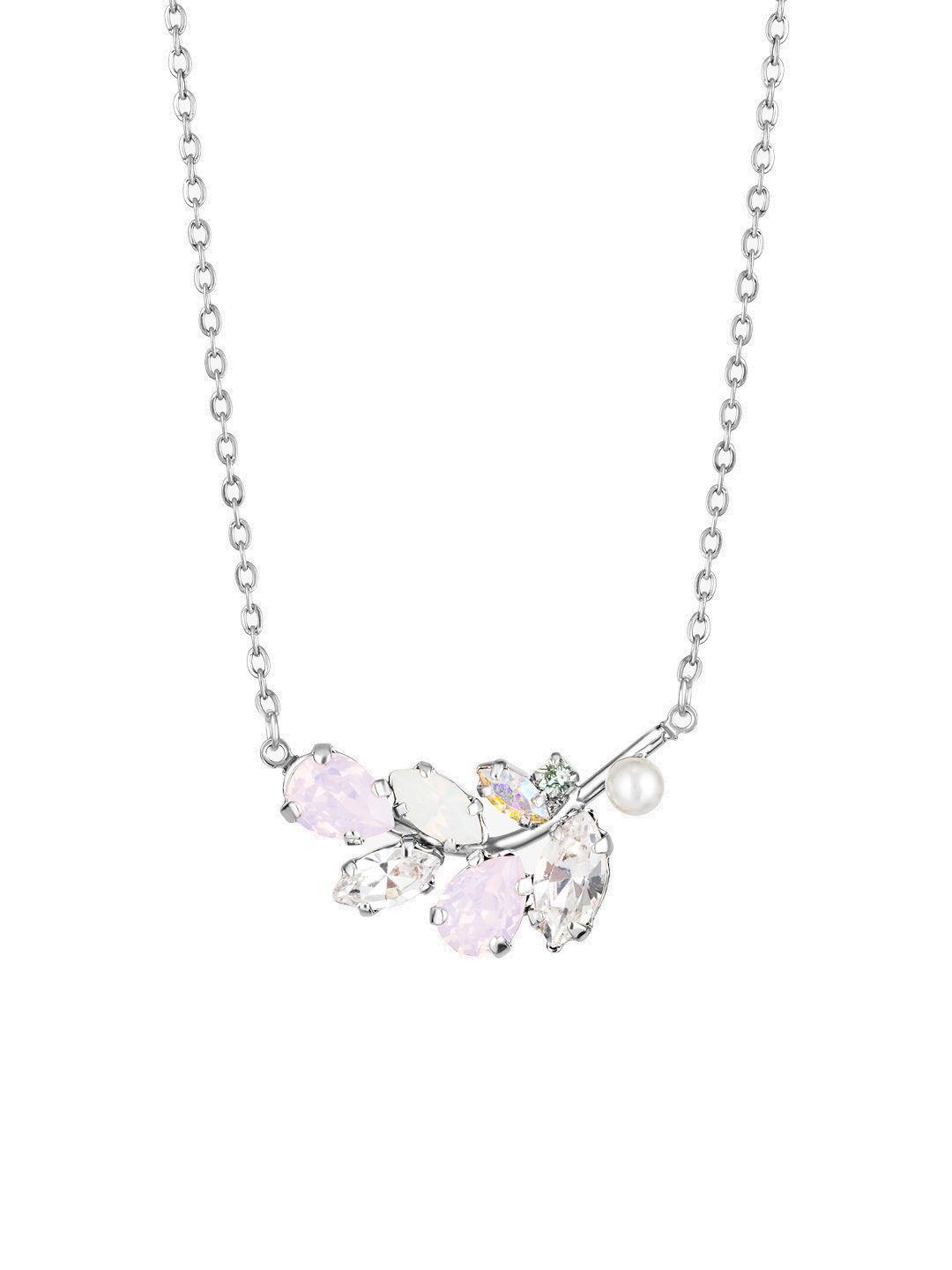 Preciosa Okouzlující náhrdelník s křišťálem a syntetickými opály Candy Blossom 2361 70