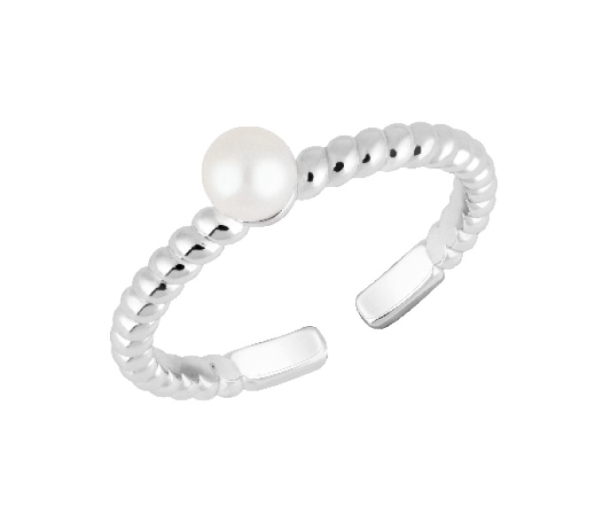 Preciosa Originální stříbrný prsten s říční perlou Pearl Passion 6158 01 52 mm