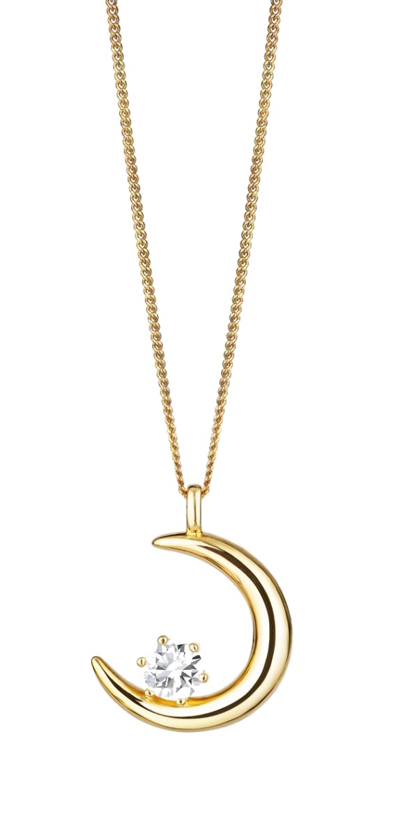 Levně Preciosa Pozlacený náhrdelník Měsíc PURE 5381Y00 (řetízek, přívěsek)