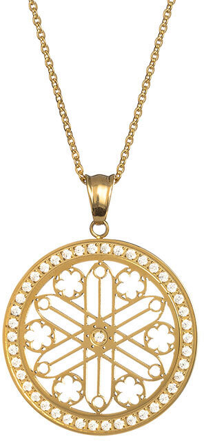 Levně Preciosa Pozlacený náhrdelník s krystaly Rosette 7238Y00