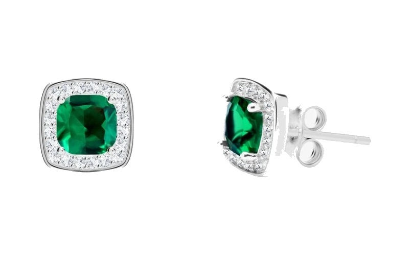 Preciosa Překrásné stříbrné náušnice Minas Crystal Treasures 5313 66