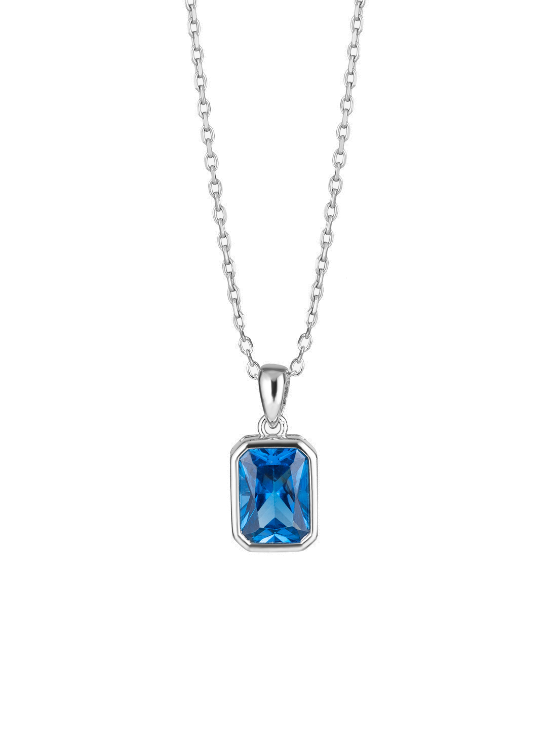 Preciosa Pôvabný náhrdelník s modrým kubickým zirkónom Preciosa Blueberry Candy 5404 68