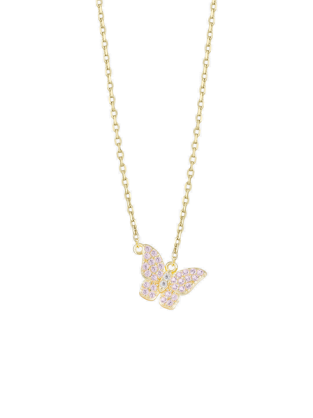 Preciosa Půvabný pozlacený náhrdelník s kubickými zirkony Candy Floss 5400Y69