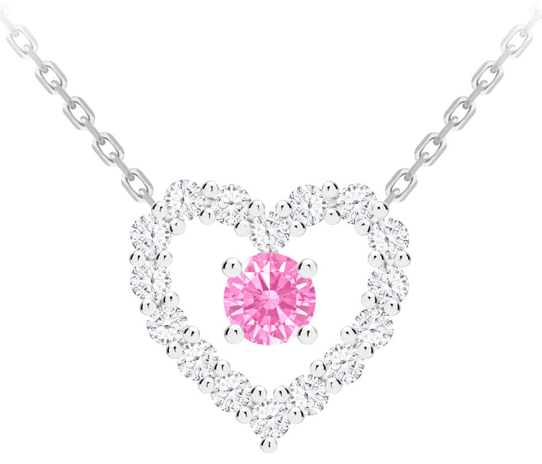 Preciosa Romantický strieborný náhrdelník First Love s kubickou zirkónia Preciosa 5302 69
