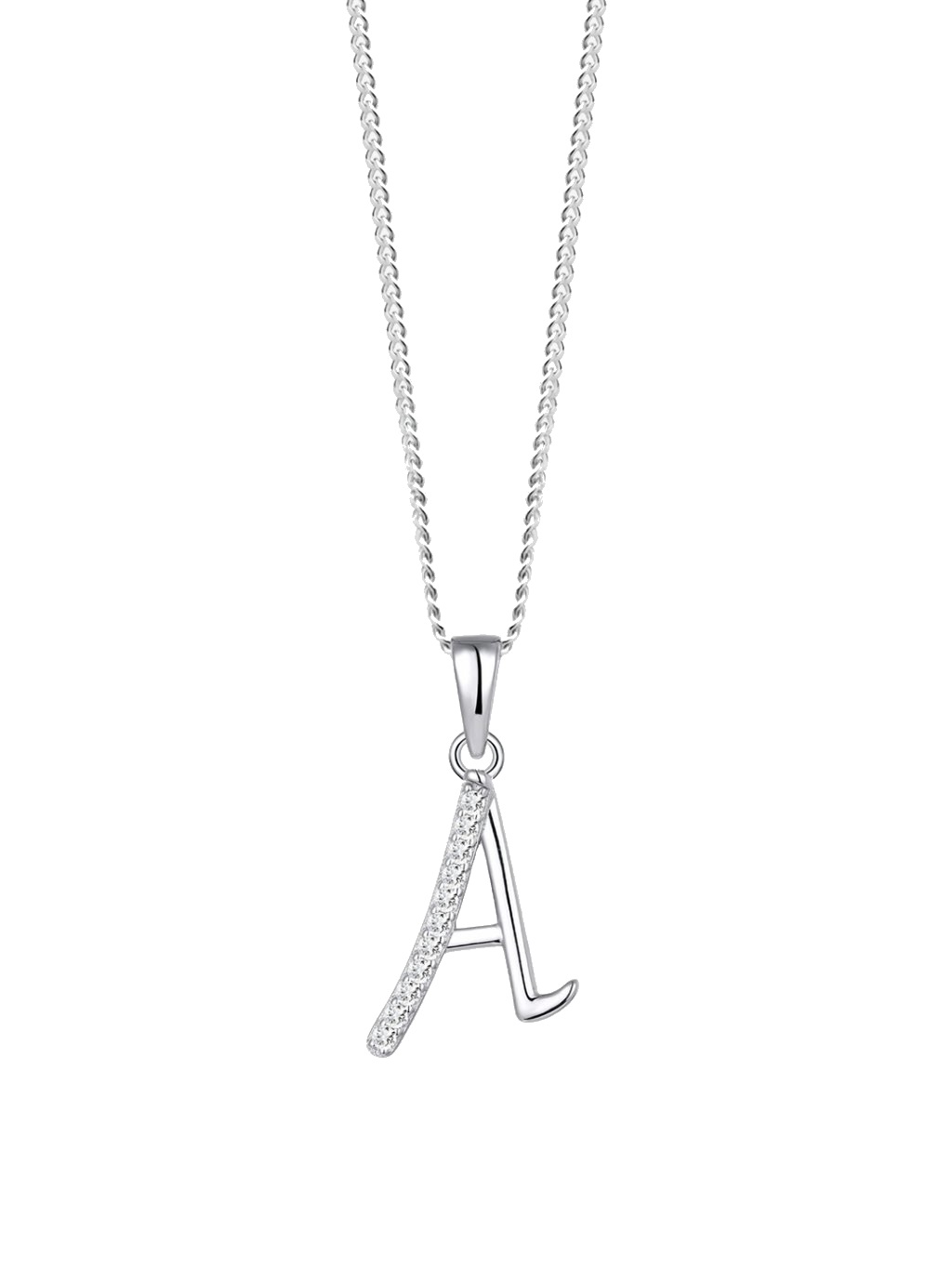 Levně Preciosa Stříbrný náhrdelník písmeno "A" 5380 00A (řetízek, přívěsek)