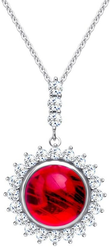 Levně Preciosa Stříbrný náhrdelník Camellia 6106 63 (řetízek, přívěsek)