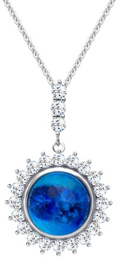 Preciosa Stříbrný náhrdelník Camellia 6106 68 (řetízek, přívěsek)