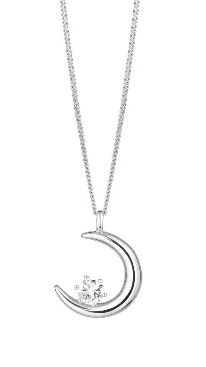 Levně Preciosa Stříbrný náhrdelník Měsíc PURE 5381 00 (řetízek, přívěsek)