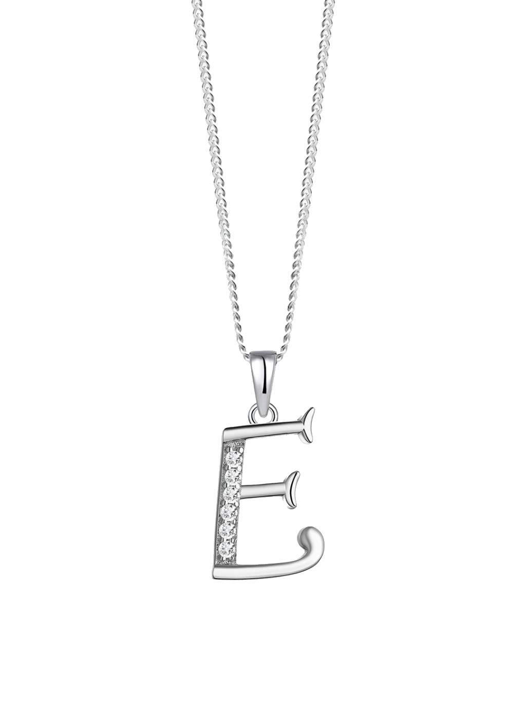 Levně Preciosa Stříbrný náhrdelník písmeno "E" 5380 00E (řetízek, přívěsek)