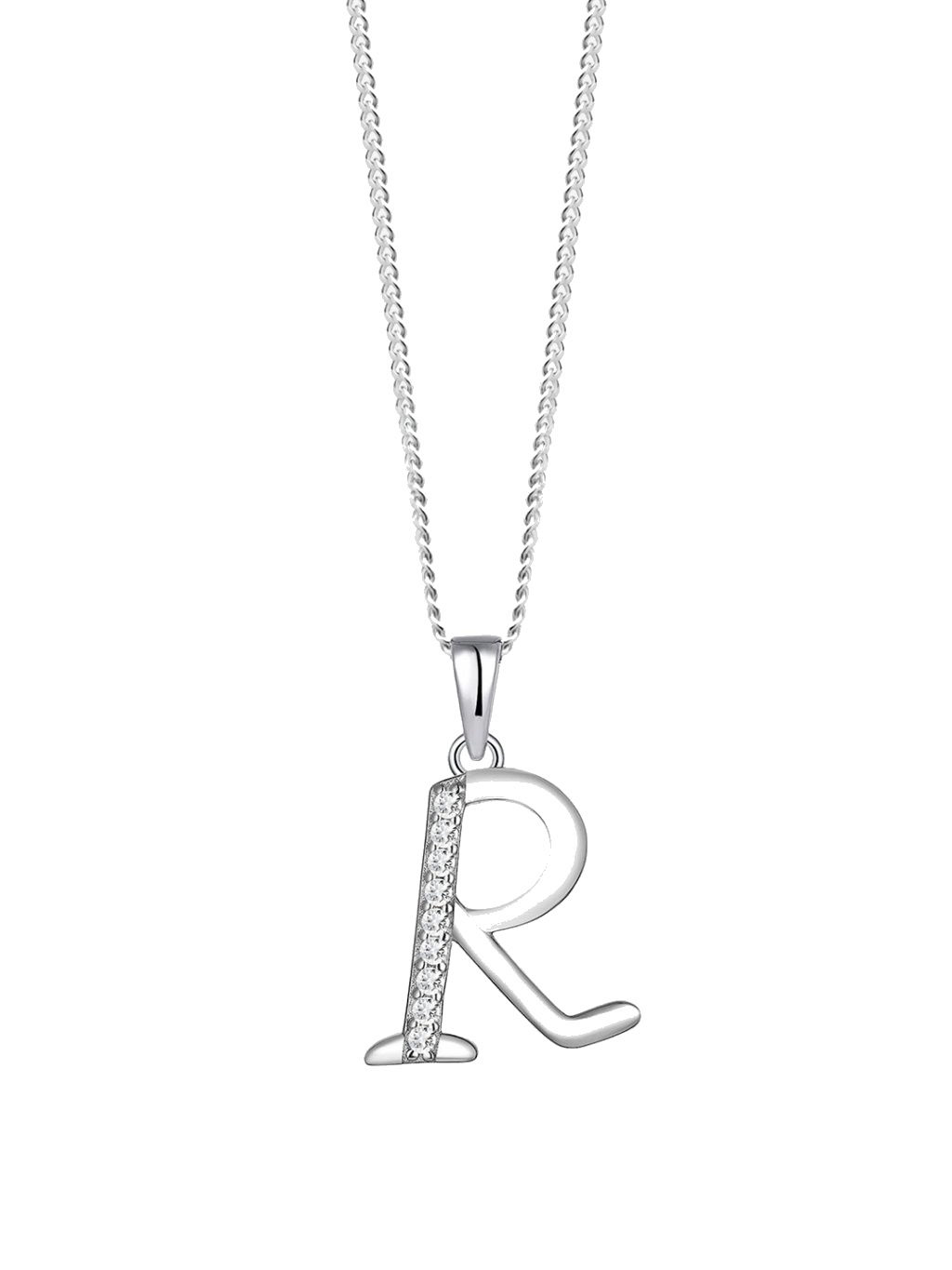 Levně Preciosa Stříbrný náhrdelník písmeno "R" 5380 00R (řetízek, přívěsek)